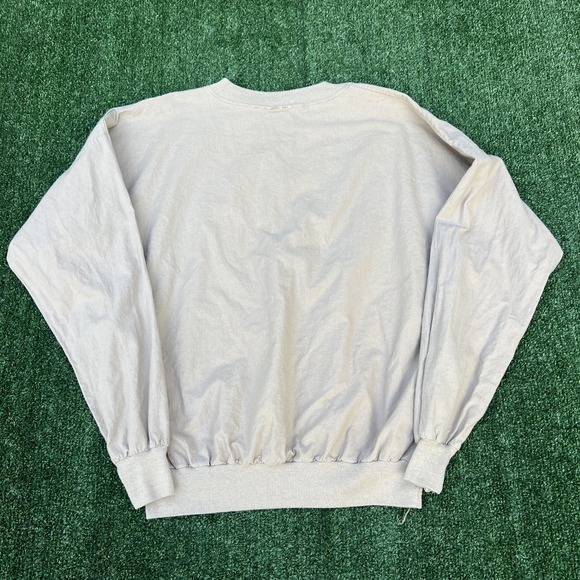 VTG Notre Dame Fighting Irish Sweatshirt Men Large Beige Boxy Football Staff 80s - Picture 5 of 9